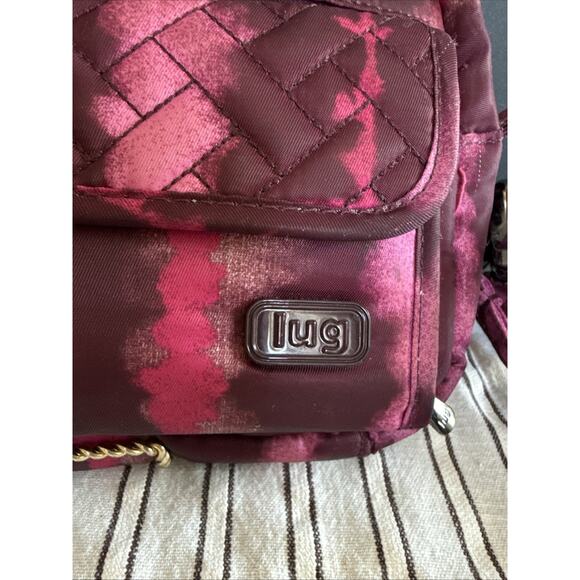 Pink Magenta Lug SWITCH Mini‎ Crossbody Belt Bag Wristlet 6x9 Nylon Tie Dye - Picture 2 of 16
